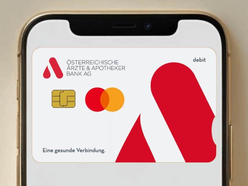 Debitkarte in Smartphone